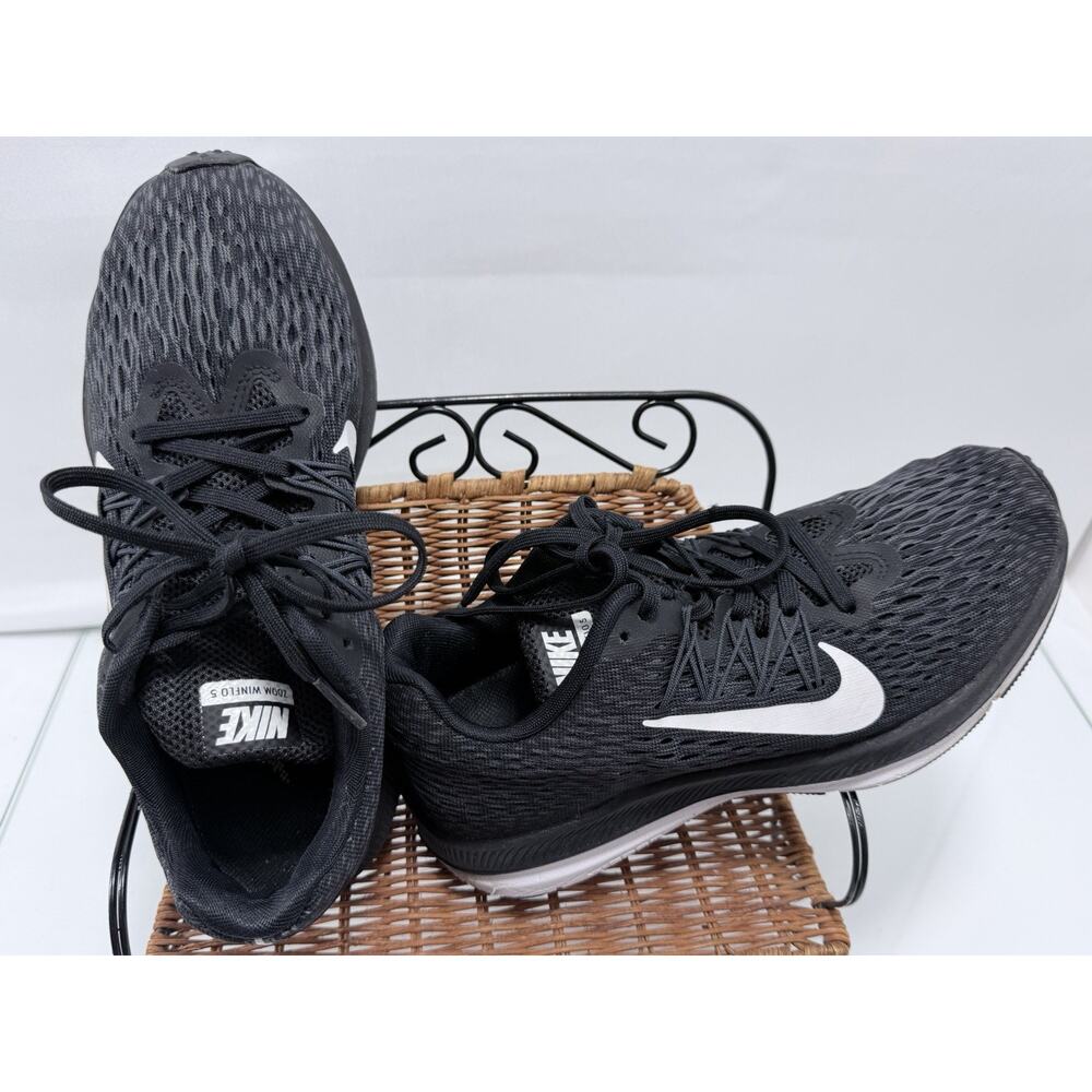 Nike Zoom Winflo 5 Black/Anthracite/White Running Shoes AA7414-001 - Picture 9 of 10
